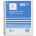 Sparco 83255 Quality Wirebound 5-Subject Notebook SPR83255