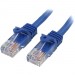 StarTech.com RJ45PATCH1 1 ft Blue Cat5e Snagless RJ45 UTP Patch Cable - 1ft Patch Cord