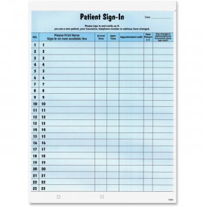 Tabbies 14531 Patient Sign-In Label Forms TAB14531
