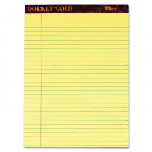 TOPS 63956 Docket Gold Legal Pad TOP63956