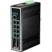 TRENDnet TI-PG1284i 12-Port Hardened Industrial Gigabit PoE+ Layer 2+ Managed DIN-Rail Switch