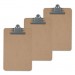 Universal UNV40305VP Hardboard Clipboard, 1" Capacity, Holds 8 1/2 x 14, Brown, 3/Pk