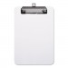 Universal UNV40312 Plastic Clipboard with Low Profile Clip, 1/2" Capacity, Holds 5 x 8, Clear