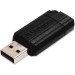 Verbatim 49071 128GB PinStripe USB Flash Drive - Black VER49071