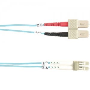 Black Box FO10G-003M-SCLC 10-GbE 50-Micron Multimode Value Line Patch Cable, SC-LC, 3-m (9.8