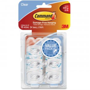 Command 17006CLR-VP Clear Mini Hook Value Pack MMM17006CLRVP