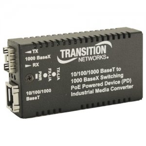 Transition Networks M/GE-ISW-SFP-01-PD Hardened Mini PD 10/100/1000 Bridging Media Converter