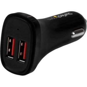StarTech.com USB2PCARBKS Dual-Port USB Car Charger - 24W/4.8A - Black
