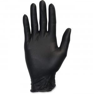 Safety Zone GNEP-SM-K Powder Free Black Nitrile Gloves SZNGNEPSMK