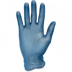 Safety Zone GVP9-SM-1-BL Powder Free Blue Vinyl Gloves SZNGVP9SM1BL