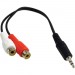 Axiom MJMRCAF6-AX 6-inch 3.5mm Stereo to 2 x RCA Stereo Female Y-Cable