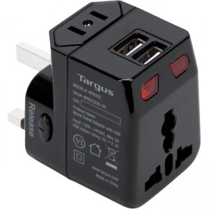 Targus APK032US World Travel Power Adapter with Dual USB Charging Ports
