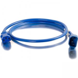 C2G 17510 8ft 18AWG Power Cord (IEC320C14 to IEC320C13) - Blue