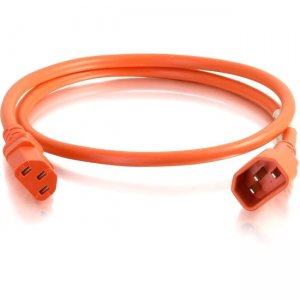 C2G 17476 1ft 18AWG Power Cord (IEC320C14 to IEC320C13) - Orange