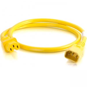 C2G 17478 1ft 18AWG Power Cord (IEC320C14 to IEC320C13) - Yellow