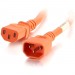 C2G 17482 2ft 18AWG Power Cord (IEC320C14 to IEC320C13) - Orange
