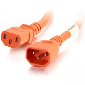 C2G 17488 3ft 18AWG Power Cord (IEC320C14 to IEC320C13) - Orange