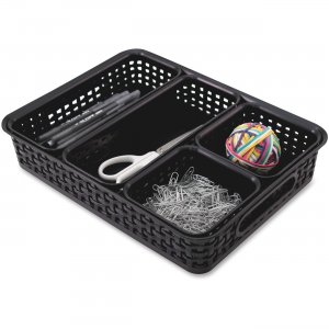 Advantus 37530 5-pack Plastic Weave Bins AVT37530