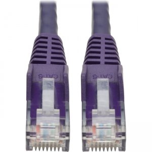 Tripp Lite N201-002-PU Cat6 Gigabit Snagless Molded UTP Patch Cable (RJ45 M/M), Purple, 2 ft