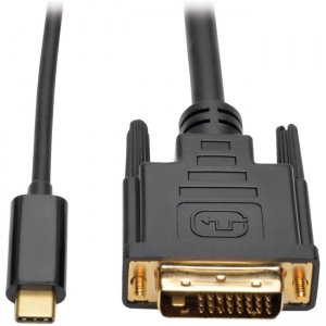 Tripp Lite U444-006-D USB C to DVI Adapter Cable (M/M), 1920 x 1080 (1080p), 6 ft