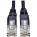 Tripp Lite N001-003-PU Cat5e 350 MHz Snagless Molded UTP Patch Cable (RJ45 M/M), Purple, 3 ft