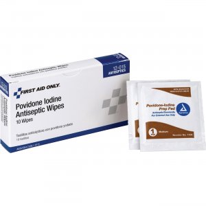 First Aid Only 12015 Povidone Iodine Antiseptic Wipes FAO12015