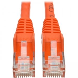Tripp Lite N201-001-OR Cat6 Gigabit Snagless Molded UTP Patch Cable (RJ45 M/M), Orange, 1 ft