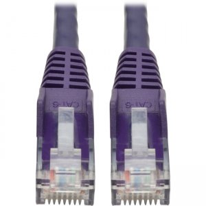 Tripp Lite N201-015-PU Cat6 Gigabit Snagless Molded UTP Patch Cable (RJ45 M/M), Purple, 15 ft