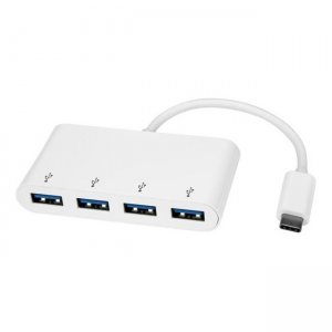 StarTech.com HB30C4ABW USB-C Hub - 4-Port USB 3.0 - USB-C to 4x USB-A - Bus Powered - White