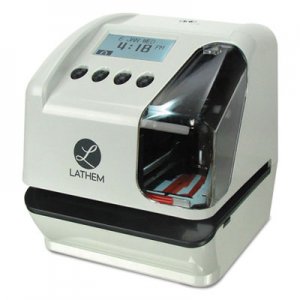 Lathem Time LTHLT5000 LT5000 Electronic Time and Date Stamp, Electronic, Cool Gray