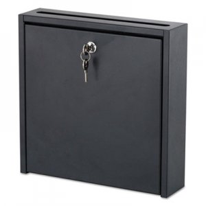 Safco SAF4258BL Wall-Mountable Interoffice Mailbox, 12w x 3d x 12h, Black