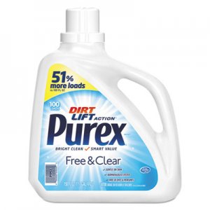 Purex DIA05020 Free and Clear Liquid Laundry Detergent, Unscented, 150 oz Bottle, 4/Carton