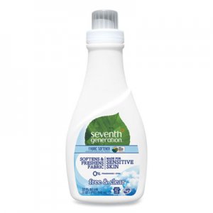 Seventh Generation SEV22833 Natural Liquid Fabric Softener, Free and Clear, 42 Loads, 32 oz Bottle, 6/Carton