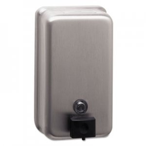 Bobrick BOB2111 ClassicSeries Surface-Mounted Soap Dispenser, 40 oz, 4.75 x 3.5 x 8.13, Stainless Steel