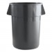 Boardwalk BWK44GLWRGRA Round Waste Receptacle, Plastic, 44 gal, Gray