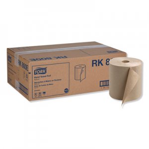 Tork TRKRK800E Universal Hardwound Roll Towel, 1-Ply, 7 4/5" W x 800ft, Natural, 6/Carton