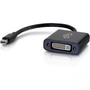 C2G 54318 Mini DisplayPort to DVI Adapter - Mini DP to DVI-D Active Converter - Black