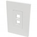 Tripp Lite N080-102 2-Port Single-Gang Universal Keystone Wallplate, White