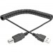 Tripp Lite U022-006-COIL USB 2.0 Hi-Speed A/B Coiled Cable (M/M), 6 ft