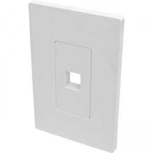 Tripp Lite N080-101 1-Port Single-Gang Universal Keystone Wallplate, White