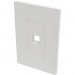 Tripp Lite N080-101 1-Port Single-Gang Universal Keystone Wallplate, White