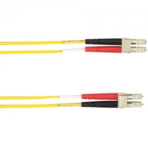 Black Box FOCMRSM-010M-LCLC-YL 10-m, LC-LC, Single-Mode, PVC, Yellow Fiber Optic Cable