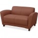 Lorell 68947 Mahogany Finish Reception Loveseat LLR68947