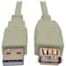 Tripp Lite U024-006-BE USB 2.0 Hi-Speed Extension Cable (M/F), Beige, 6 ft