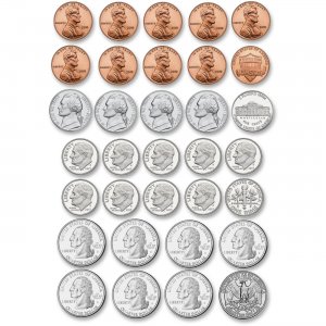 Ashley 10067 US Coin Money Set Die-cut Magnets ASH10067