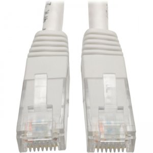 Tripp Lite N200-015-WH Cat6 Gigabit Molded Patch Cable (RJ45 M/M), White, 15 ft