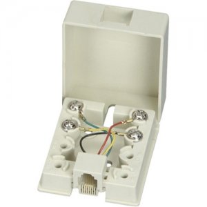 Black Box FM012 Wallmount Blocks, (1) RJ-11, 4-Wire