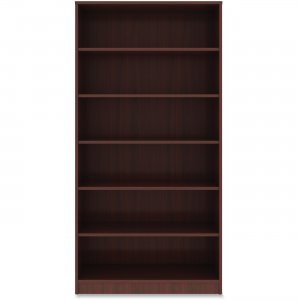 Lorell 99790 Mahogany Laminate Bookcase LLR99790