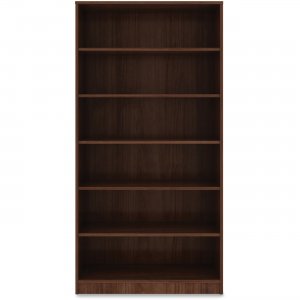 Lorell 99792 Walnut Laminate Bookcase LLR99792