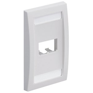 Panduit CFPE2WHY Mini-Com 2 Sockets Single Gang Faceplate